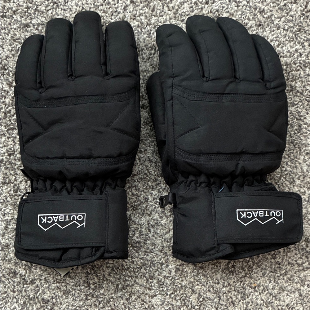 Outback Black Winter Gloves Ski